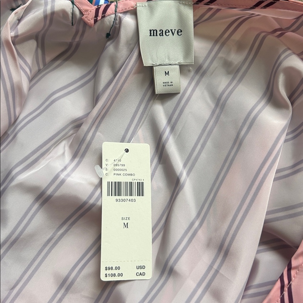 Anthropologie | Maeve Taffeta Striped Multi Color - Picture 9 of 11